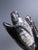Hand-Carved Orthoceras Fossil Sculptures in Black Limestone, Morocco, Set of 2 For Sale - Image 14 of 15