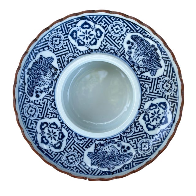 Lovely & classic blue and white ceramic bowl. Stylish addition to a console table or bookcases. Store keys by your entry...
