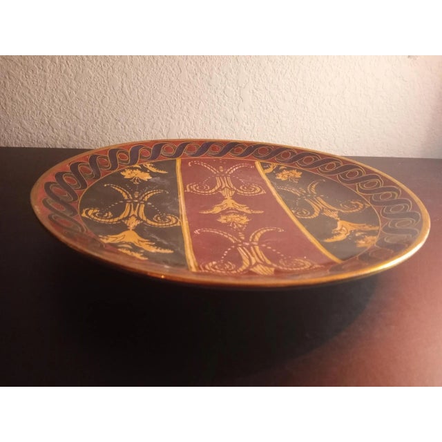 This is an Andrea By Sadek Enamel & Gilded 10" Wall Plate Procured at auction BOX 1