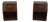 Pair of Henredon Oak Campaign Style Drop Front Nightstands For Sale