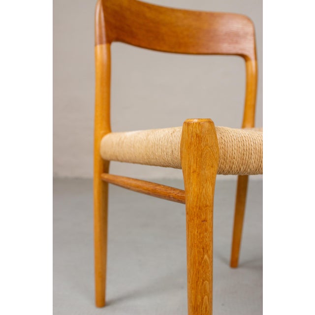 Mid-Century Danish No. 75 Chair in Oak by Niels Otto Møller for J.L. Møllers, 1960s, Set of 2 For Sale - Image 10 of 16