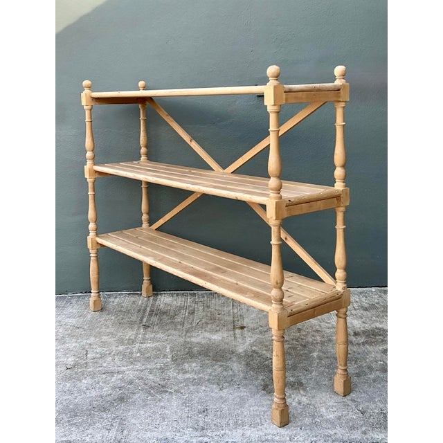 Vintage Three-Tier Pine Shelf For Sale - Image 12 of 12
