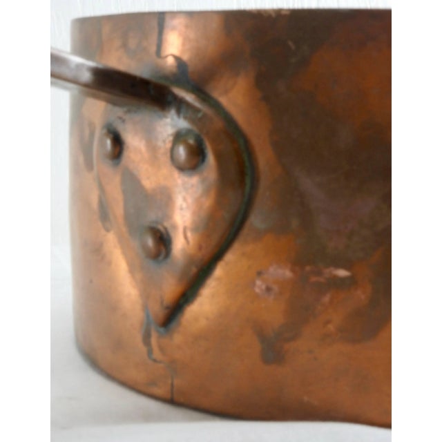 Rustic Early 19th Century Large Copper Stock Pan For Sale - Image 3 of 5
