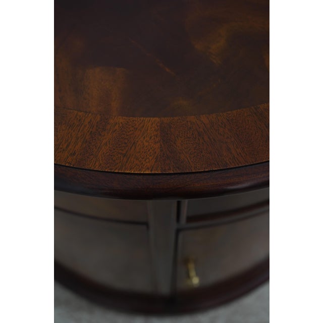 Henkel Harris Model 5442 Mahogany Round Lamp Table For Sale - Image 10 of 12