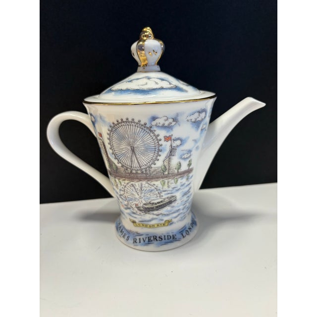 Late 20th Century London Pottery “Reflections” Teapot by David Birch, London Skyline For Sale - Image 9 of 9