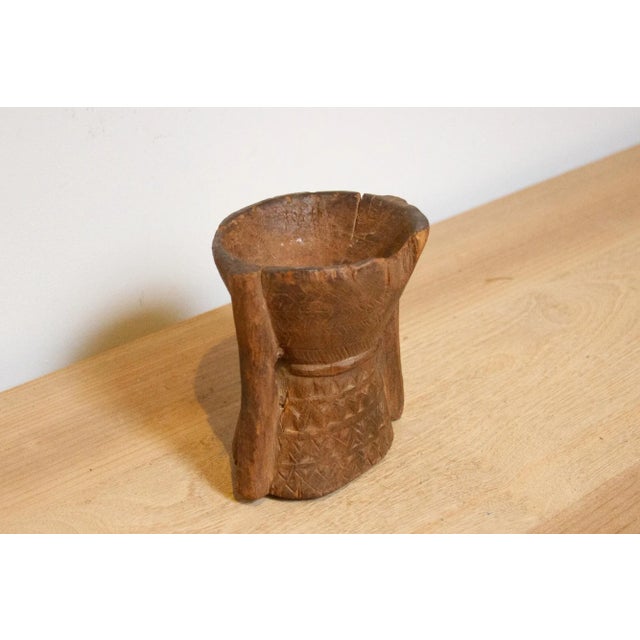 Dark Brown Carved Seeder-Talasari For Sale - Image 4 of 8