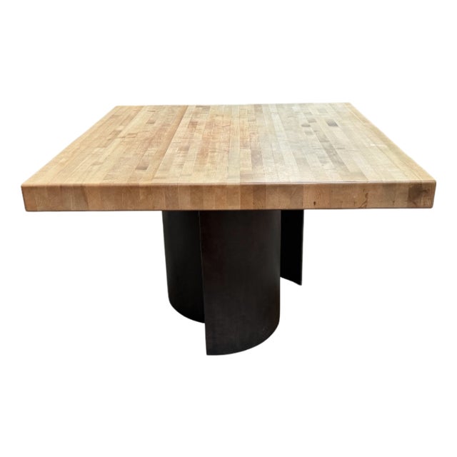 Industrial Butcher Block Table For Sale