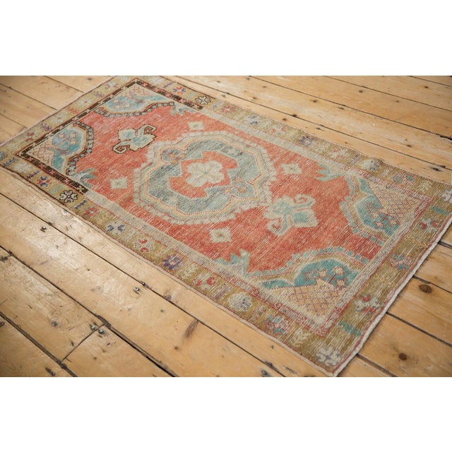 Vintage Distressed Oushak Rug Runner - 2'4" x 4'9" For Sale - Image 9 of 10