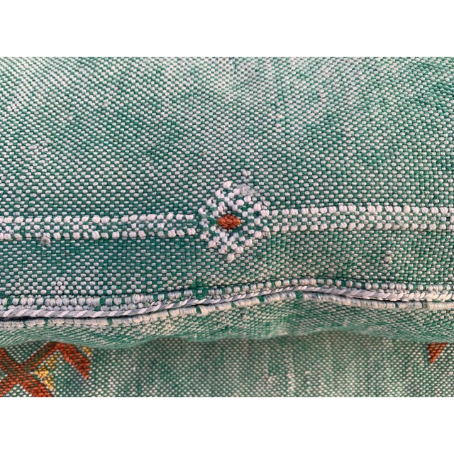 Contemporary Green Silk Sabra Pillow Covers- a Pair For Sale - Image 10 of 12