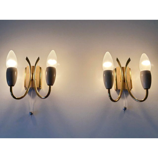 Mid-Century Modern Mid-Century Modern German Sputnik Wall Lights from Kaiser-Leuchten, 1950s, Set of 2 For Sale - Image 3 of 18