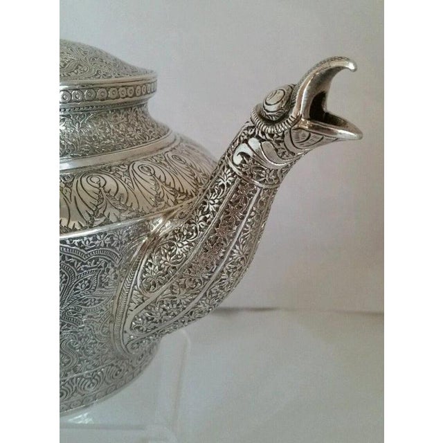 2000 - 2009 19th Century Antique Islamic Silver Teapot and Sucrier, Set of 2 For Sale - Image 5 of 11