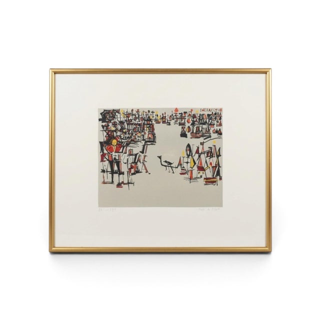 Maria Helena Vieira Da Silva, Carnival, 1978, Lithograph, Framed For Sale - Image 4 of 4
