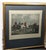 Late 20th Century Large Vintage “The Earl of Derby’s Stag Hounds” Equestrian Artwork, Custom Framed Blue, Cream, Red For Sale - Image 5 of 18