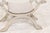 Italian Midcentury Empire Style Painted and Upholstered Bench with Ram Heads For Sale - Image 4 of 9