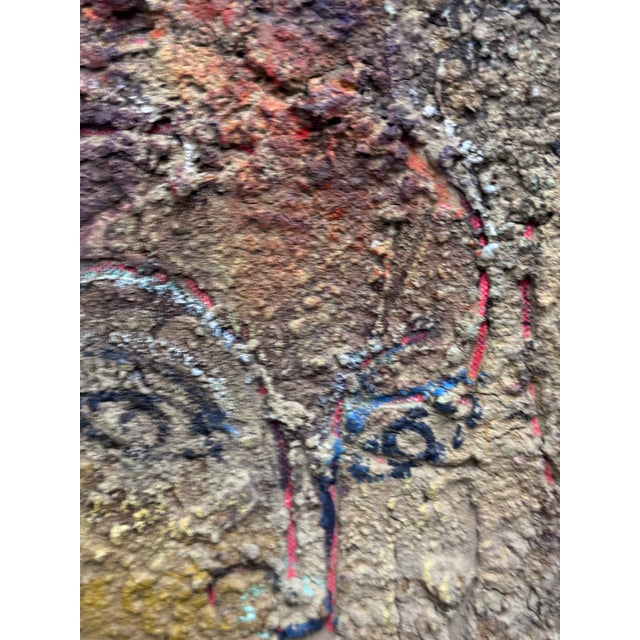 Brown Circa 2010 Yang Yang Fresco Serries-the Couple For Sale - Image 8 of 12