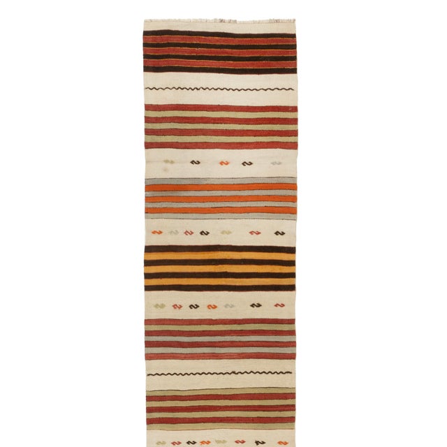 Turkish Vintage Turkish Kilim Runner 2ft X 24ft For Sale - Image 3 of 5