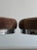 W18 D17.75 H30 These have been reupholstered with new foam and fabric. In pure classic Milo Baughman style, seat and base...
