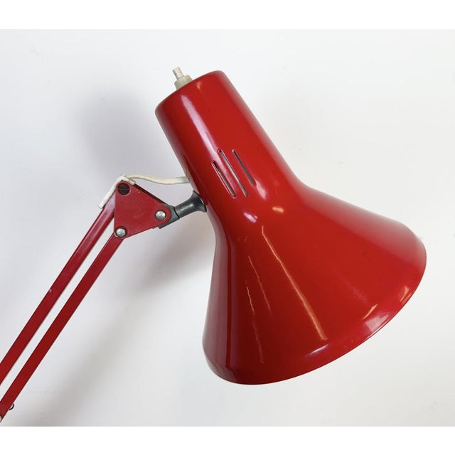 Vintage Italian Architect Table Lamp in Red, 1970s For Sale - Image 12 of 18