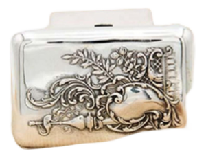 Silver Cigarette Case with Art Nouveau Style Elements