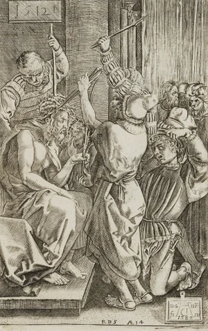 After Dürer, The crowning with Thorns, 1580, Copper on Paper