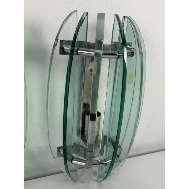 Metal Wall Lamps in Murano Glass from Veca, Italy, 1970s, Set of 2 For Sale - Image 7 of 18