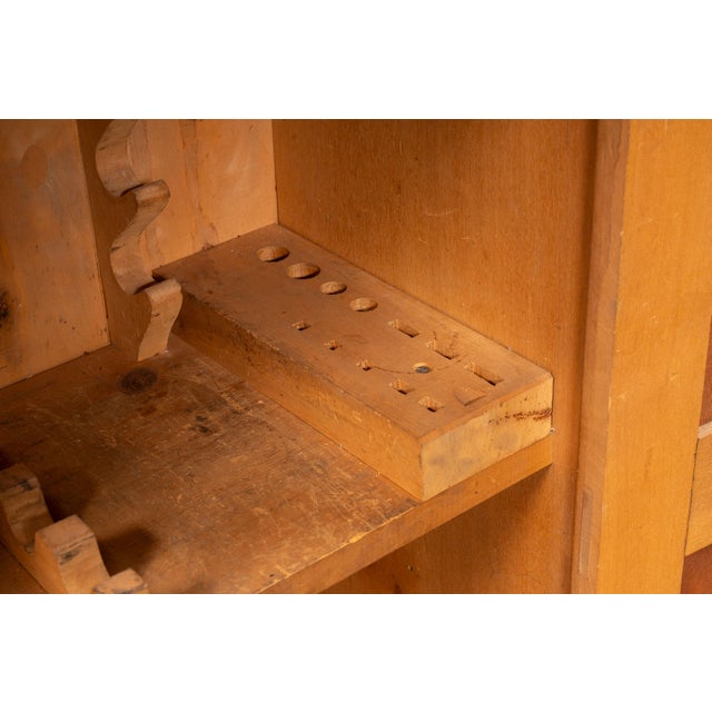 Antique Birch Machine Tooling Cabinet For Sale - Image 11 of 15