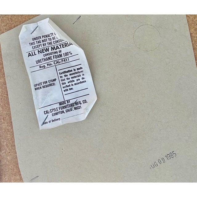 1980s Vintage Milo Baughman Style Counter Stools - A Pair For Sale - Image 5 of 5