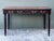English Vintage British Colonial Leather Top Writing Desk For Sale - Image 3 of 12