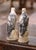Gray Pair of 19th Century French Carved Marble Eagle Sculptures With Glass Eyes For Sale - Image 8 of 9