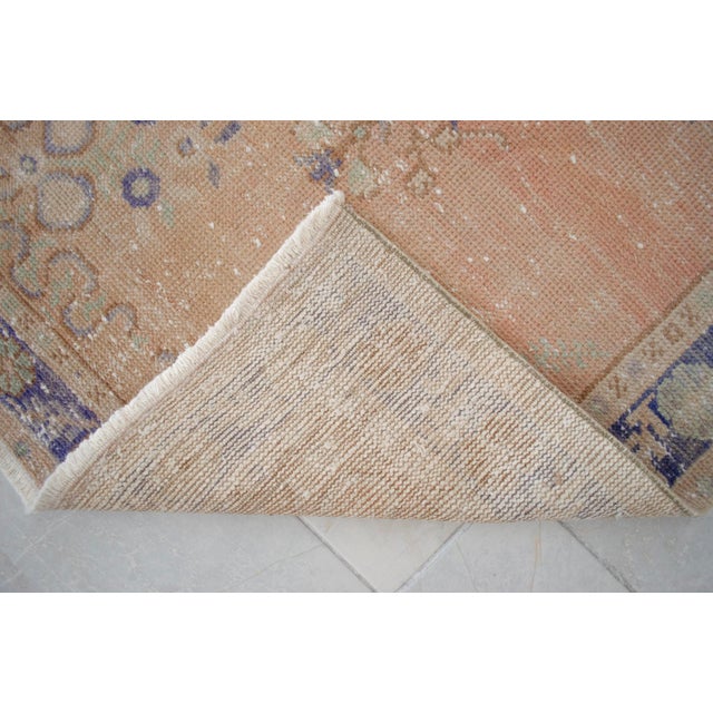 Distressed Oushak Runner Rug - Hand Knotted Hallway Decor - 2'11″ X 12' For Sale - Image 9 of 11
