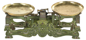 Commercial Scale in Enameled Iron and Brass