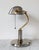 Vintage Art Deco Bankers Stainless Steel & Brass Desk Lamp For Sale In Milwaukee - Image 6 of 12
