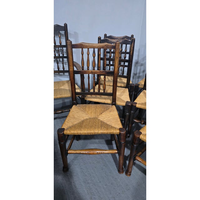Late 19th Century Harlequin Kitchen Dining Chairs, 1880, Set of 8 For Sale - Image 5 of 16