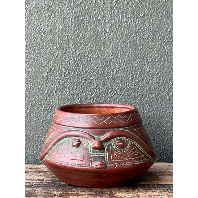 Vintage Handcrafted Ceramic Tribal Bowl For Sale In West Palm - Image 6 of 16