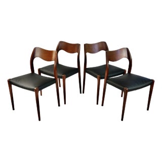 Mid 20th Century Niels Otto Moller Teak Chairs Model 71- Sold Individually For Sale