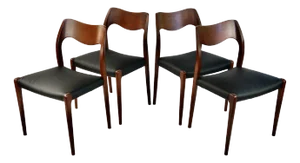 Mid 20th Century Niels Otto Moller Teak Chairs Model 71- Sold Individually