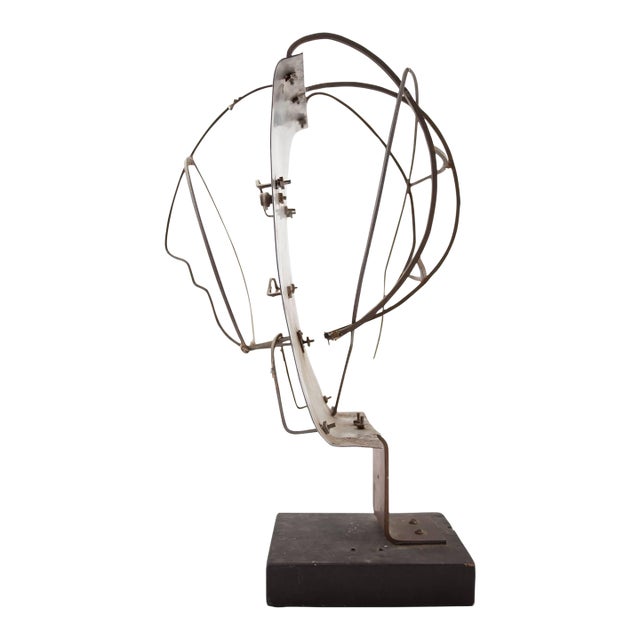 Irving George Lehman, Modernist Sculpture Figural Portrait Bust Brutalist Wire Work For Sale