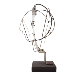 Irving George Lehman, Modernist Sculpture Figural Portrait Bust Brutalist Wire Work