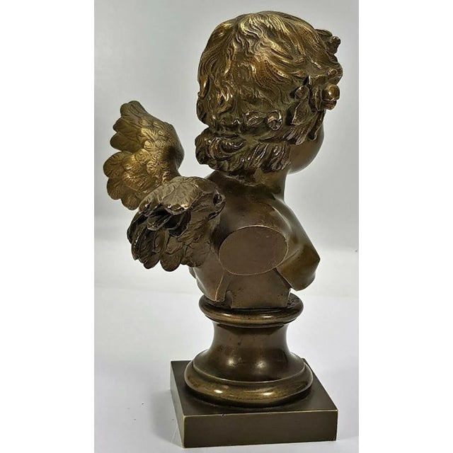 Antique French Bronze Angel Putto by Auguste Moreau For Sale - Image 6 of 8