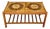 Vintage Teak and Ceramic Coffee Table with Sun Motif, 1960 For Sale