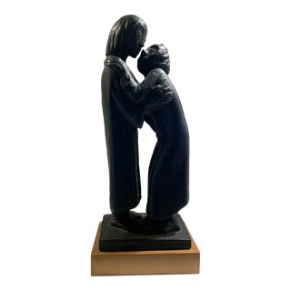 Ernst Barlach 1870-1938 Modernist Bronze Sculpture - Der Wiedersehen (The Reunion) For Sale