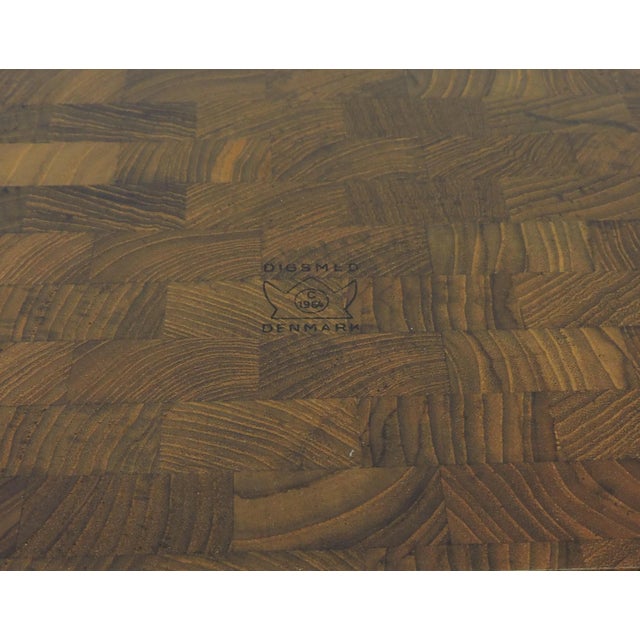 Brown 1960s Digsmed Large Danish Modern Divided Teak Tray With 2 Glass Inserts For Sale - Image 8 of 10