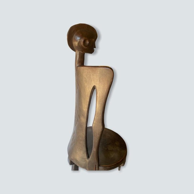 Wooden Makonde Chair, Tanzania For Sale - Image 3 of 9