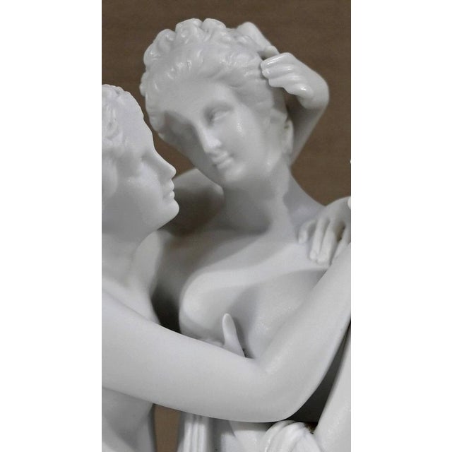 Ceramic Les Trois Nymphes Sculptural Group, Early 20th Century, Biscuit Porcelain For Sale - Image 7 of 18