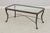 1990s Outdoor Cast Aluminum Glass Top Patio Cocktail Table For Sale - Image 5 of 14