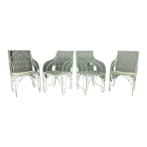 Vintage Wrought Iron Outdoor Patio Chairs