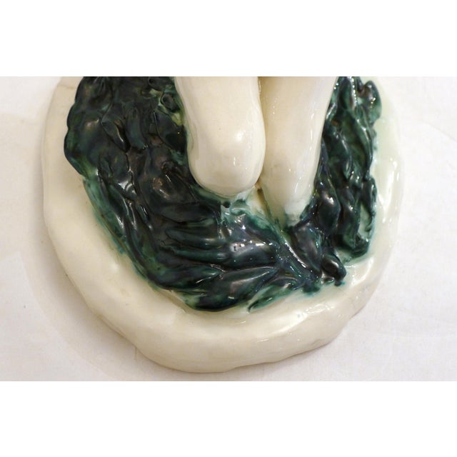 Mid-Century Nude Bather Sculpture in Ceramic For Sale - Image 4 of 13