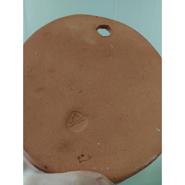 Vintage Signed Terra Cotta Moon Face Wall Pocket For Sale In New York - Image 6 of 6