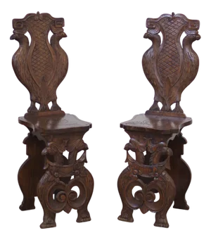 Set of Late 19th Century Hand-Carved Chairs Ornate Craftsmanship