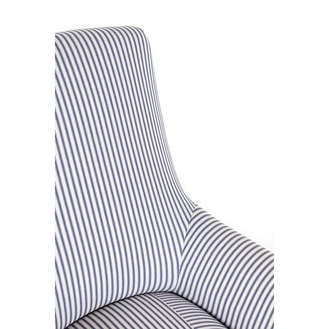 French Armchairs in Princeton Ticking, Set of 2 For Sale - Image 11 of 14